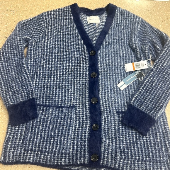 Court & Rowe Houndstooth Eyelash Knit Cardigan NWT - Picture 4 of 11